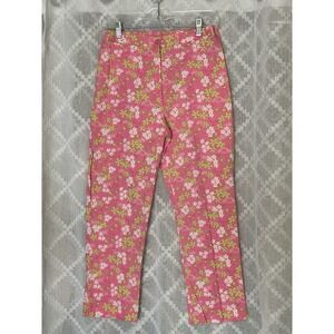 Vintage Lilly Pulitzer Capri Pants Womens 2 Stretch Happy Hippos Resortwear